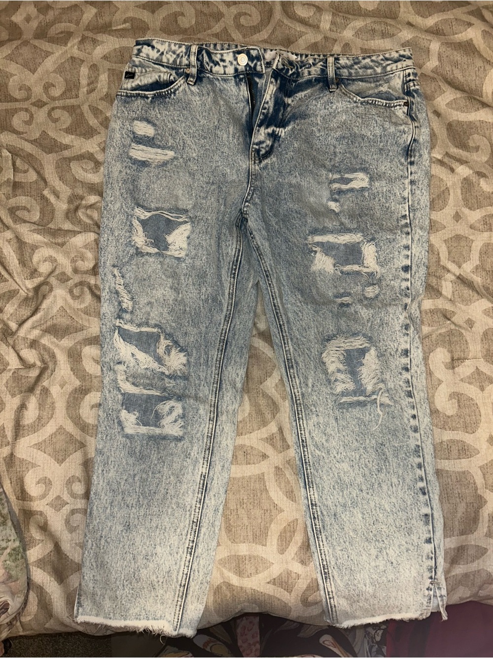 KanCan Light Blue Distressed Boyfriend Jeans